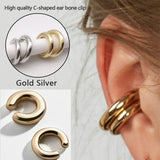 Two Hoop Ear Cuff Clip - 2 Colors watereverysunday