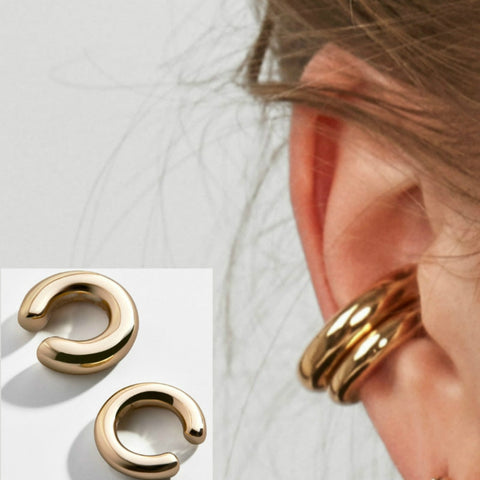 Two Hoop Ear Cuff Clip - 2 Colors watereverysunday