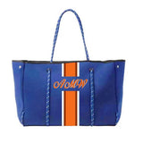 Delma YOUR Initials Monogram Stripe Neoprene Tote