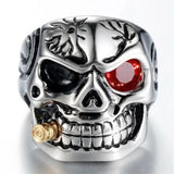 Unisex Sugar-Skull Biker Rings