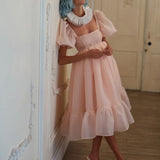 Valencia Ruffle Organza Baby Doll Dresses - 10 Colors watereverysunday