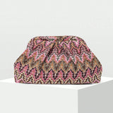 Valentina Chevron Jacquard Boho Clutch