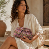 Valentina Chevron Jacquard Boho Clutch