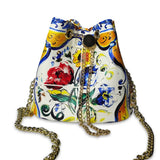 Valentina Baroque Chain Bucket Bag