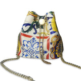 Valentina Baroque Chain Bucket Bag