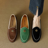 Valerie Genuine Suede Embellished Loafers