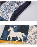Van Gogh Print Intarsia Knit Vest Tunic watereverysunday