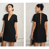 Vanessa V-Neck Solid Tunic Mini Dress - 7 Colors watereverysunday