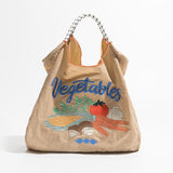 Vegetables Embroidery Eco Bags watereverysunday