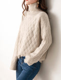 Vera Cable Cashmere Turtleneck Sweaters - 3 Colors watereverysunday