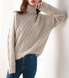 Vera Cable Cashmere Turtleneck Sweaters - 3 Colors watereverysunday