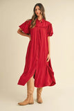 Verona Puff Sleeve Babydoll Boho Dress
