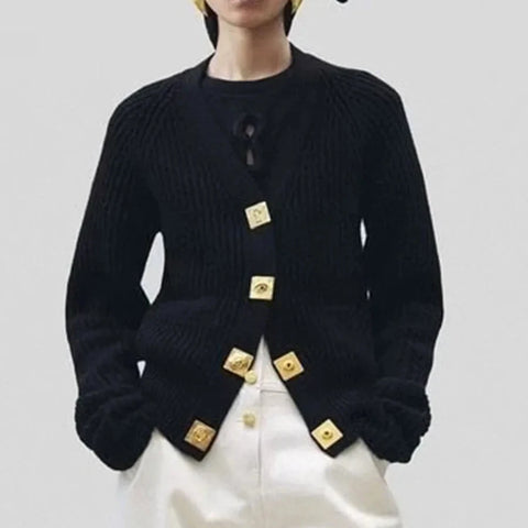 Verona Sculpted Button Knit Cardigan