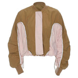 Vesa Sculpted Crop Bomber Jacket