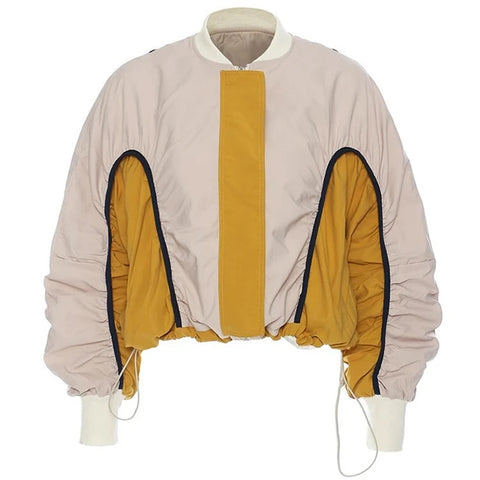 Vesa Sculpted Crop Bomber Jacket