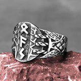 Viking Odin Rune Ring watereverysunday
