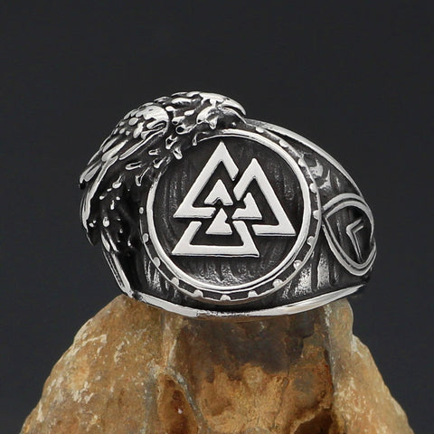 Viking Raven Odin Symbol Ring watereverysunday