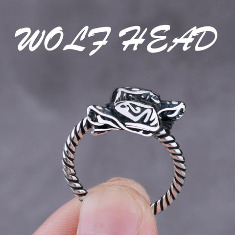 Viking Wolf Head Leader Ring watereverysunday