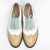Vintage Genuine Leather Oxford Brogues Shoes watereverysunday