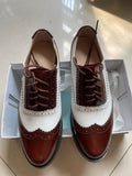 Vintage Genuine Leather Oxford Brogues Shoes watereverysunday