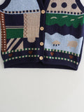 Vintage Pattern Mix Granny Wool Vest watereverysunday
