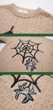 Vintage Spider Web Embroidery Oversized Sweaters watereverysunday