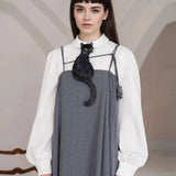 Vintage Animal Figure Embroidery Neck Ties