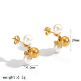 Vintage French Baroque Bohemia Pearl Earrings