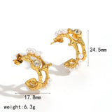 Vintage French Baroque Bohemia Pearl Earrings