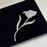 Vintage Jumbo Metal Leaf Flower Brooch
