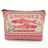 Vintage Sardine Tin Design Mini Pouch Bag