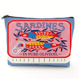 Vintage Sardine Tin Design Mini Pouch Bag