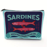 Vintage Sardine Tin Design Mini Pouch Bag