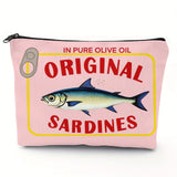 Vintage Sardine Tin Design Mini Pouch Bag