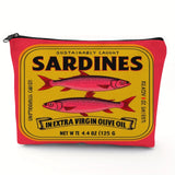 Vintage Sardine Tin Design Mini Pouch Bag
