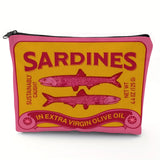 Vintage Sardine Tin Design Mini Pouch Bag