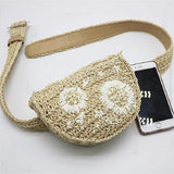 Viveta Floral Embroidery Straw Waist Bags - 3 Colors watereverysunday