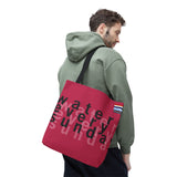 WATEREVERYSUNDAY Basic Logo Everyday Tote - Raspberry Red watereverysunday