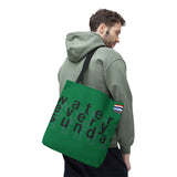 WATEREVERYSUNDAY Basic Logo Everyday Tote - Dartmouth Green watereverysunday