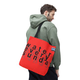 WATEREVERYSUNDAY Basic Logo Everyday Tote - Tomato Red watereverysunday