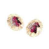 Water Crystal & Crinkle Gold Earrings - 2 Colors watereverysunday