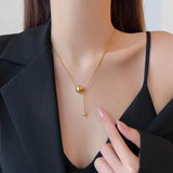 Wella Linked Gold Spheres Necklace watereverysunday