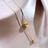 Wella Linked Gold Spheres Necklace watereverysunday