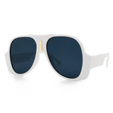 Edith Vintage Oval Aviator Sunglasses