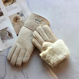 Sheepskin Shearling Wool Fur Gloves 