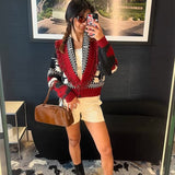 Winona Tribal Jacquard Fringe Cardigan