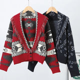 Winona Tribal Jacquard Fringe Cardigan