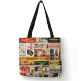 Vintage 80's Product Retro Graphic Tote Bags