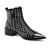 Wythe Pointed Toe Rivets Boots - 2 Colors watereverysunday