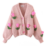 Yanna Chunky Knit Tulip Cardigans - 2 Colors watereverysunday